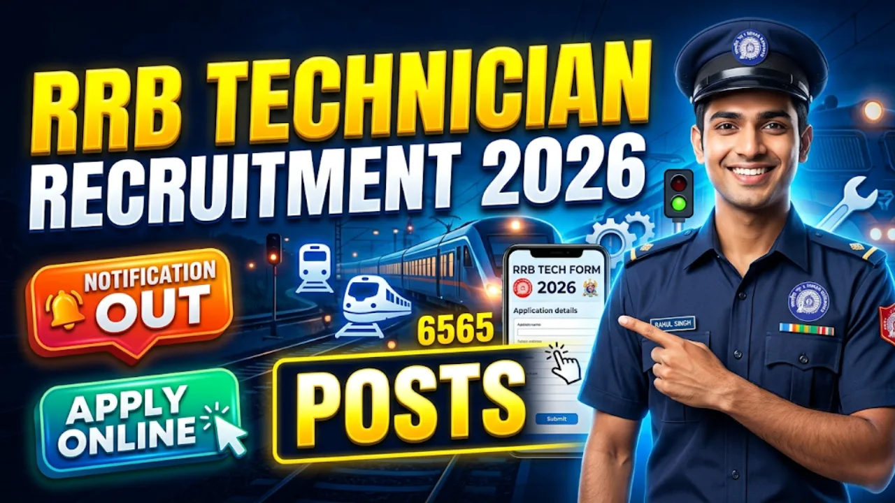 RRB Technician Recruitment 2026 Notification Out for 6565 Posts, Apply Online from 30 June